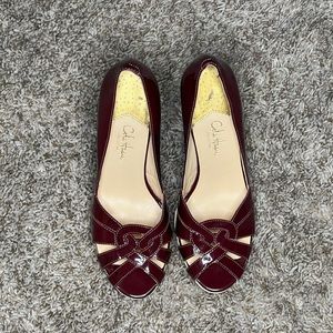 COLE HAAN collection “Nike Air” burgundy pumps